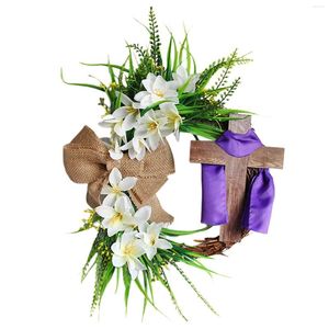 Decorative Flowers Front Door Fall Decorations Easter Wreath Hanging Decoration Bouquet Garland For Decor Simulation Plant Flower