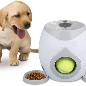 Toys köpek evcil oyuncak tenis otomatik fırlatma makinesi fırlatma top makinesi gıda dağıtım ödül oyunu eğitim aracı yavaş besleyici