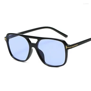 Rahmen Fashion P Designer Herren Frau übergroße quadratische Sonnenbrille Vintage Gläsern Spiegel Marke Sonnenbrille Schwarze Brille weibliche Retro -Frauen für Sonne gelbe Süßigkeiten