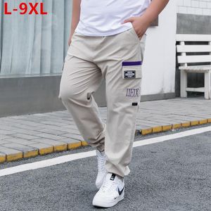Pantaloni Pantaloni cargo Sport Uomo Jogging Hip Hop Moda maschile Harem Ragazzi oversize Plus Size 6XL 8XL 9XL Pantaloni estivi elasticizzati in cotone