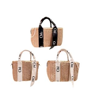 woody top handle Clutch totes Bags Womens mens Straw weave large crossbody Beach bags pochette hobo Luxury Designer handbags Casual travel Shoulder lady Bag purses