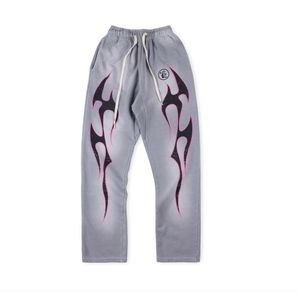 Men's Pants 2024 Designers Women Pantsl Hellstar Studios Flame Pants Sweatpants Men Jogger Hip Hop Street Casual