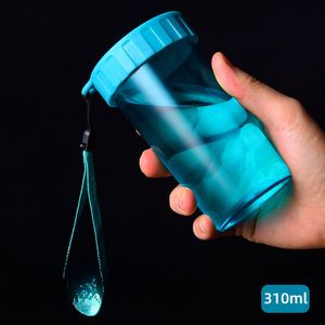 Garrafas de água PC Plástico Copo de água de verão estudante coreano Versão coreana de pausa portátil Copo de xícara de água prática garrafa de água fofa 230428