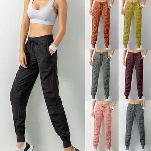 Women's Pants Wrinkled Thin Fitness Sports Loose Leggings Running Casual Quick-Drying Trousers Harem