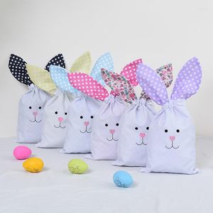 Gift Wrap 10pcs Portable Easter Bag With Cute Ears Reusable Basket Children's School Home Party Supplies Decor