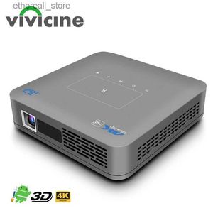 Projectors Vivicine P15 DLP 4K 3D Projector Android 9.0 4G 32G Portable Daytime Beamer Zoom 5G Wifi LED BT Airplay Video Game Proyector Q231128