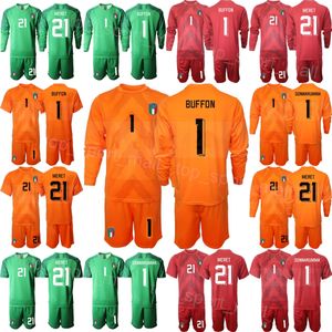 Drużyna narodowa Mężczyźni Italia 22-23 GK piłka nożna Guglielmo Vicario Jersey set bramkarz Long Sleeve Alex Meret Gianluigi Buffon Gianluigi Donnarumma Football Kits