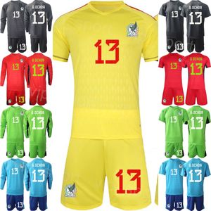 National Team Men Youth Målvakt 1 Antonio Rodriguez Jersey Mexico Soccer Set 23-24 Långärmad Blanco Jorge Campos Talavera Guillermo Ochoa Fotbollsskjorta