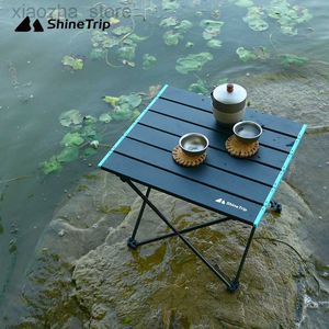 Lägermöbler shinetrip utomhus aluminiumlegering fällbord camping picknick bärbart vikbord bordsgrillbord litet matbord