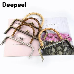 Çanta Parçaları Aksesuarları 1/2/5pcs Deepeel 20/25cm Metal Çanta Çerçeve Tutma Torbalar Kiss Tepe Kiti DIY Çanta Çerçevesi Çanta Diking Braketler Aksesuarlar 231128