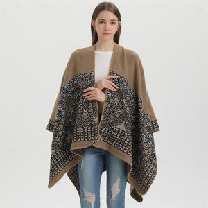 Sciarpe 2023 Cashmere In Pelle Manga Fiore Erba Poncho Per Le Donne Patchwork A Righe Sciarpa Scialle di Lusso Della Banda