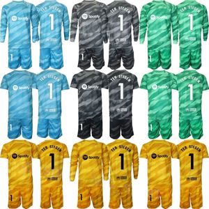 Club Team Men Youth Soccer Portiere Antoni Ramallets Maglia Set 23-24 Manica lunga Victor Valdes 1 Ter Stegen Inaki Pena Ander Astralaga Maglia da calcio Kit BaSai