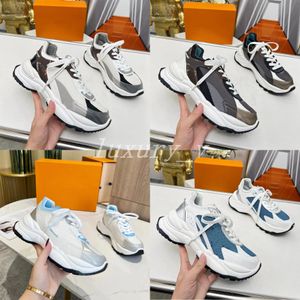 Run 55 Sneakers Tasarımcı Erkek Kadınlar Günlük Ayakkabı Koşun Spor Kabalık Moda Platformu Kauçuk Ayakkabı Deri Alçak Top Sabitlikler Kutu