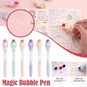 I 1 SEAL Ballpoint Pen Children Toys Multi-Function Bubble Gift for Boys Girls Roller Stamp O7F5