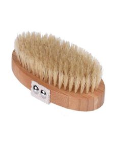 Escova corporal natural com cerdas de javali, escova orgânica para pele seca, bambu, costas molhadas, escova de banho esfoliante sn66761887355