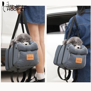 Carriers Hoopet Portable Pet Dog Central Control Car Seat Dog Carriers with Handle Safe Car Armrest Box Booster Kennel Bed for Cats Dogs