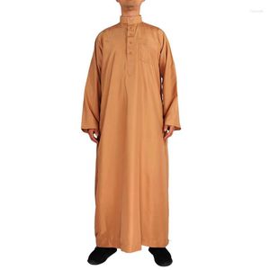 Etnik Giyim Muslin Erkekler Abaya İslam Müslüman Erkek Dua Gömlek Kameez Eid Mubarak Kaftan Dubai Türkiye Düz Renkli Arap Çökel