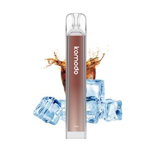 Original KOMODO Mini 600 Puffs Crystal Shell Descartáveis Vapes Pen E Cigarros 2ml 400 mAh Pod