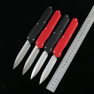 DQF-Version MiRo- CR Combat US-Messer im italienischen Stil Selbstverteidigung Taktisches Steinwaschen D2-Klinge 6061-T6-Aluminiumgriff EDC Outdoor-Camping-Kampf-MT-Messer