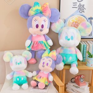 Wholesale anime couple tie-dye Dazzle cute plush toys children's games playmates holiday gift room decorations