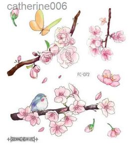 Tattoos Colored Drawing Stickers Waterproof temporary tatoo Cherry blossoms tattoo stickers flower tattoo stickers fashion arm leg clavicle Tattoo stickersL231