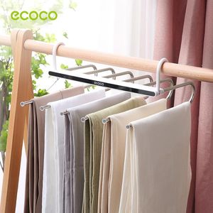 Hangers & Racks ECOCO Folding Pants Rack Multifunctional Hanger Rod Scarf Holder Towel Bar For Bedroom Clothes Tie Storage Tools