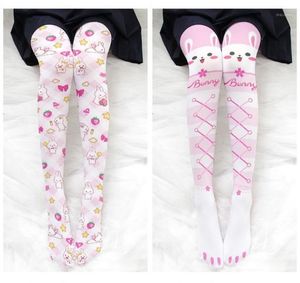 Socks Hosiery Cat Print Stockings For Women Thin Summer Tights Pantyhose Girl Cute Japanese TwoDimensional Leggings Sexy Stocki5251775