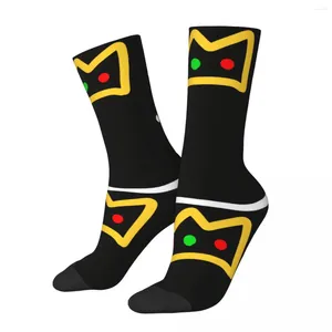 Herrar strumpor roliga lyckliga drömmile Ranboo Crown Retro Harajuku SMP Street Style Novelty Casual Crew Sock