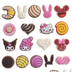 Cartoon Accessories Anime Charms Wholesale Cute Kitty Cats Mouse Kuromi Shoe Pvc Decoration Buckle Soft Rubber Clog Fast Drop Delivery Dhle0
