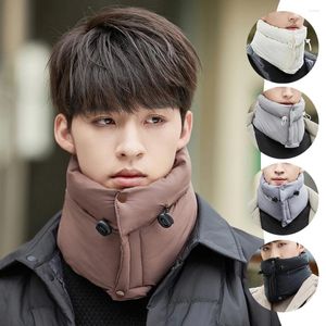 Scarves Thicken Neck Warm Head Scarf Unisex Winter Down Cotton Waterproof Velvet Ring Outdoor Skiing