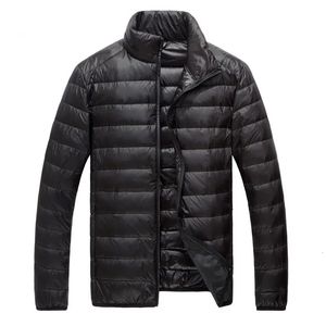 Erkekler Down Parkas Style Ultra Hafif Kısa Kısa Down Ceket Erkekler Paketle Hafif Uzun Kollu Tam Zip Puffer Ceket S-6XL 231113