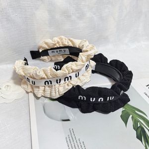 Black And White Lace Luxury Headbands Artistic Style Girl Hair Band Spring Summer New Gift Headwear Designer Brand Elegant And Fashionable Hair Band