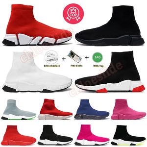 balenciaga speed trainer balencigas Kostenloser Speed Trainer 1.0 Freizeitschuhe Designer Speed 2.0 Plattformen Sockenstiefel glänzender Strick Flache Sohle Männer Frauen 【code ：L】