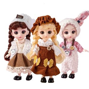 Bambole Kids for Girls 16 cm bjd Princess Doll 15cm Con vestiti 8 9 anni Giocattoli per bambini juguetes para 230427