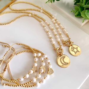 Pendant Necklaces Dome Cameras KKBEAD Bracelets Necklaces Jewelry Sets Pendant Necklace Zircon Heart Star Heart Charm Bracelet For Women Natural Pearl AA230428