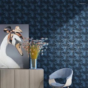 Wallpapers Thickened Embossed Geometric Wallpaper For Living Room Bedroom Modern 3D Stripes Triangle Pattern Wall Paper Roll