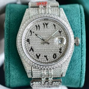 Diamond Watch Designer Watches Men Automatisk mekanisk rörelse 41mm rostfritt stål safirvattentät armbandsur mode armband affärs armband