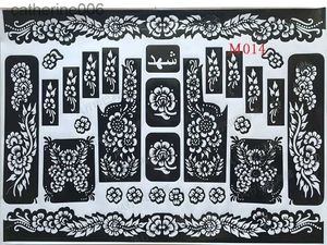 Tattoos Colored Drawing Stickers India Henna Temporary Tattoo Stencils For Hand Leg Arm Feet Body Art SUB SaleL231128