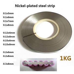 Lasstaven 1KG 18650 Battery Nickel Strip 0.1 0.15 0.2mm Nickel Plated Steel Belt Strip Connection piece Battery Spot Welding Nickel Sheet