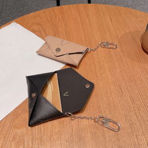 6style Classic Letter Designer Keychains Leather Holders Key Pouch Purse Womens Mens Coin Card Holder Coin Purses Mini Wallet Bag Accessories Keychain