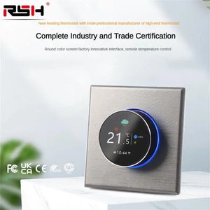Other Electronics Round Metal Frame Panel Switch Electric Heating R Temperature Adjustable Efficient Smart Home Controller Convenient 231128