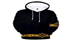 3D -tryckta hoodies One Piece Hoodie Men Sweatshirt Women Harajuku Puovers Casual Anime Black 3D Hoodies Clothes C10115064123