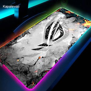 Mouse Pads Wrist Rests RGB ASUS ROG 900x400 Rubber Large PC Mousepad Gamer Gaming LED Pad Accessories Desk Keyboard Mat Computer Laptop Mausepad 231128