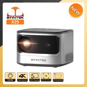 Projectors Byintek X25 Full HD Projector 1080p 4K Video Auto Focus WiFi Smart LCD LED Video Homeater Projektor Q231128