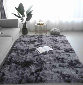 Dywany szary dywan do salonu pluszowe dywaniki do łóżka puszyste maty przeciwpoślizgowe dywaniki domowe dywany