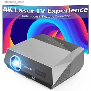 プロジェクター4KビームプロジェクターフルHD 1080p LED 2K 4Kテレビビデオ映画ホームシアターAndroid WiFi 1480ANSIプロジェクターオートフォーカスキーストーンQ231128