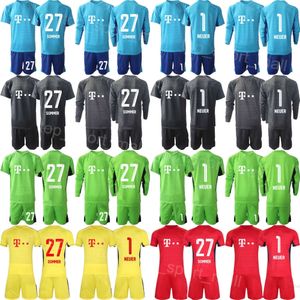 Club Team 23 24 Goalkeeper Soccer 1 Manuel Neuer Jerseys Set Man Kids Long Sleeve GK 26 Sven Ulreich Oliver Kahn Sepp Maier Pfaff Football Shirt Kits Uniform BaiRen