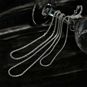 S925 Sterling Pure Silver Sparkling Necklace Chains Womens Versatile Luxury Popular High Grade Shining Sky Star Collar Chain Cauliflower Jewelry Wholesale
