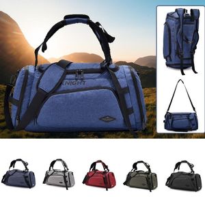 External Frame Packs Large Capacity Multifunctional Waterproof Polyester Gym Backpack Sports Holdall Travel Shoulder Duffel Bag 230427