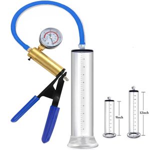 Extensions Acrylic Male Penis Pump Manual Penis Enlarger Sex Toys For Man Vacuum Pump Male Masturbation Penile Trainer Adults Sex Products 231128